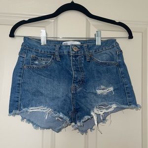 Worn once size 24 vintage high rise RSQ jean shorts